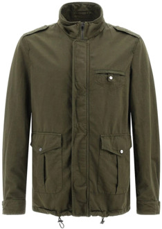 Militair Groene Field Jacket Herno , Green , Heren - 2XL