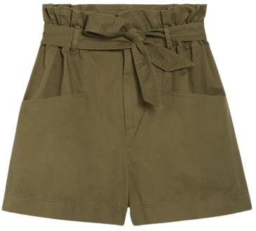 Militaire Bermuda Shorts met hoge taille Vanessa Bruno , Green , Dames