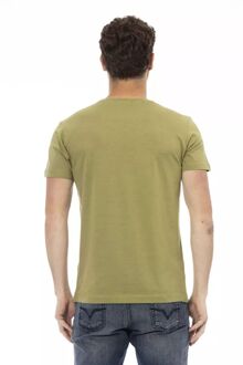 Militaire Print T-shirt Casual Ronde Hals Tee - maat Kaki