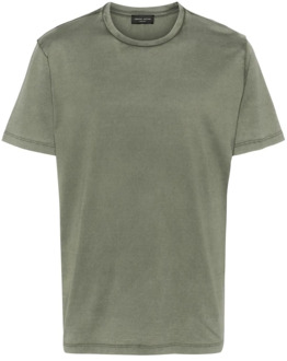 Militaire Stijl Heren T-shirts & Polo's Roberto Collina , Green , Heren - L,M,S