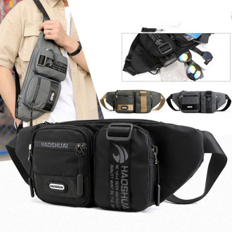 Military Men Nylon Hip Bum Fanny Pack Multi-Pocket Casual Pouch High Quality Motorcycle Riding Male Belt Travel Waist Chest Bag
