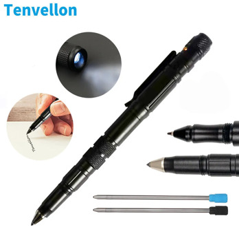 Military Survival Tactical Pen Self Defense Supplies Flashlight Writing Tool EDC defensa personal Cut Camping Survival