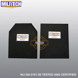 MILITECH 11 x 14 STC&SC Cut NIJ Level 3A NIJ 0115.00 Level 2 Stab Resistant Bulletproof Plate Aramid Soft Ballistic Panel Pair