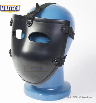 MILITECH NIJ IIIA 3A 0108.01 Bulletproof Tactical Facial Cover Aramid Ballistic Visor Face Ballistic Protection Shield