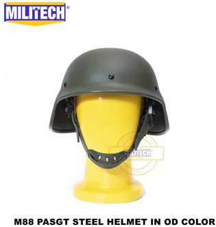 MILITECH NIJ IIIA 3A M88 Steel Bullet Proof Helmet Steel Ballistic helmet PASGT Steel Bulletproof Helmet With Test Report