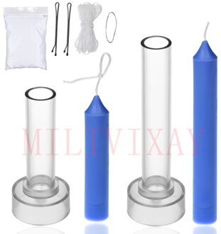 Milivixay Cilinder Kaars Maken Set 2 Stuks Pijler Kaars Mallen Kaars Wieken Kaars Clip Diy Kaars Mallen Kaars Maken Levert
