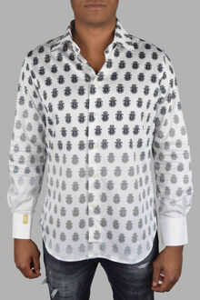 Miljardair LS Milano All-over shirt Wit