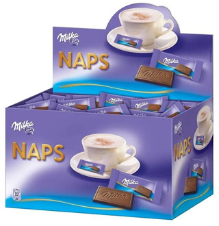 Milka Naps milk, 1702 gr. Chocolates for coffee.