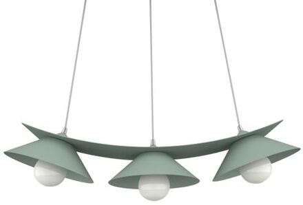 Miller Hanglamp, 3x E27, Metaal, Groen Iceberg, L.70cm