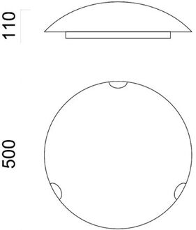 Millerighe Plafondlamp, 3x E27, Glas Gesérigrafeerd, D.50cm