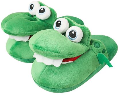 Millffy Leuke Gezellige Thuis Indoor Warme Krokodil Pluche Open Mond Alligator Slipper Plus Gewatteerde Indoor Comfortabele Animal Slipper 7