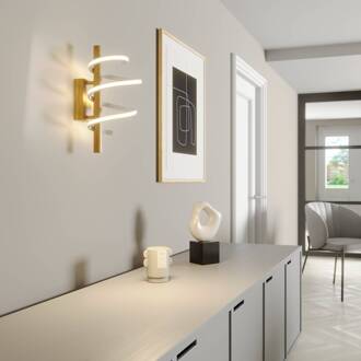 Milora LED wandlamp, 40 cm, eik lichte eik, wit