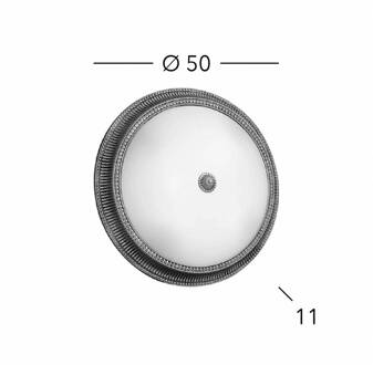 Milord plafondlamp, Ø 50 cm, antiek messing kleur