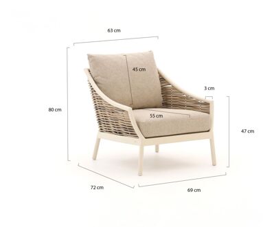 Milou lounge tuinstoel - Laagste prijsgarantie! Wit