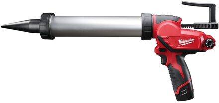 Milwaukee M12 PCG/400A-201B 12V Li-Ion Accu lijm- en kitspuit set (1x 2.0Ah accu) incl. worsthouder in tas