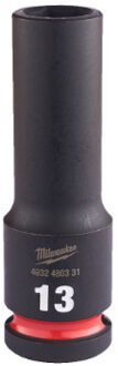Milwaukee SHOCKWAVE™ Krachtdop 1/2" lang 13 mm - 1 stuk 4932480331