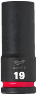 Milwaukee SHOCKWAVE™ Krachtdop 1/2" lang 19 mm - 1 stuk 4932480337