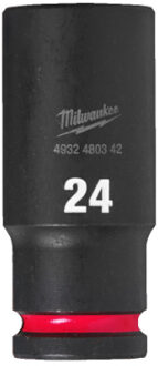 Milwaukee SHOCKWAVE™ Krachtdop 1/2" lang 24 mm - 1 stuk 4932480342