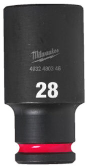 Milwaukee SHOCKWAVE™ Krachtdop 1/2" lang 28 mm - 1 stuk 4932480346