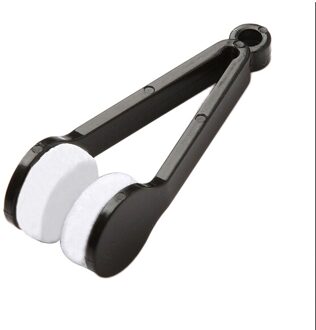 Mimi Draagbare Multifunctionele Bril Schoonmaken Wrijven Twee-Side Bril Borstel Microfiber Brillen Cleaner Bril Cleaning Tools zwart