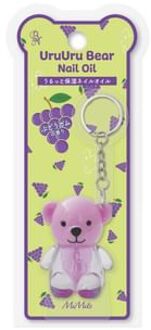 MiMits UruUru Bear Keychain Nail Oil Grape Gum