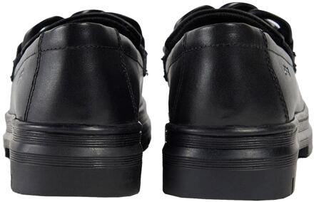 Mina Meisjes Zwarte Leren Mocassins - EU 37 / UK 4