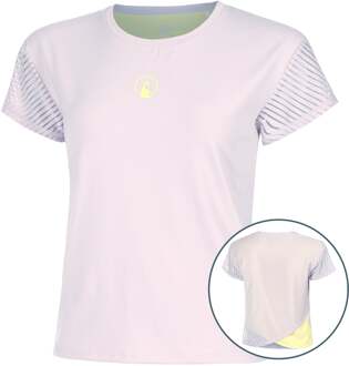 Mind Cross T-shirt Dames-Mauve,Geel - XS,S,M,L,XL,XXL