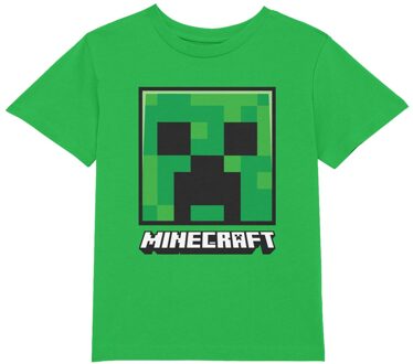 Minecraft Creeper Face Kids' T-Shirt - Kelly Green - 134/140 (9-10 jaar)