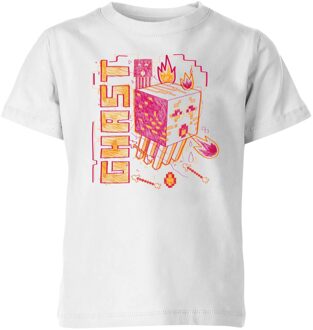 Minecraft Drawing Ghast Kids' T-Shirt - White - 146/152 (11-12 jaar)