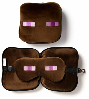 Minecraft Enderman knuffel/reiskussen/slaapmasker - 2-in-1 set - voor kinderen