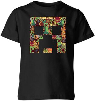 Minecraft Face Kids' T-Shirt - Black - 146/152 (11-12 jaar)