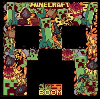 Minecraft Face Unisex T-Shirt - Black - 3XL