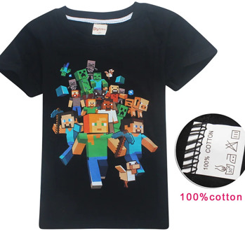 Minecraft Fashion Personality Casual Cotton Children's T-shirt Six Colors Spots for Children's Birthday and Christmas Gifts