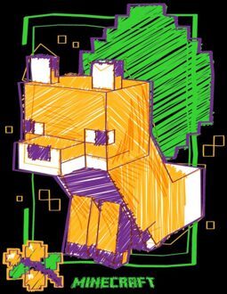 Minecraft Fox Unisex T-Shirt - Black - XXL