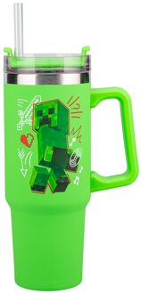 Minecraft Green 900Ml Insulated Cup And Straw