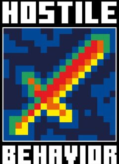 Minecraft Hostile Behavior Unisex T-Shirt - Black - XL