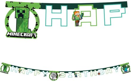 Minecraft Letterbanner Happy Birthday (2m) Multikleur - Print
