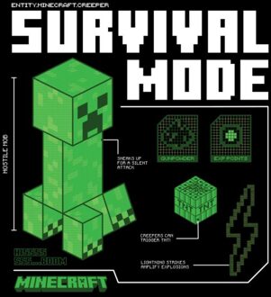 Minecraft Survival Unisex T-Shirt - Black - 3XL