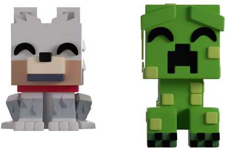 Minecraft Vinyl Figures Wolf and Creeper Monitor Buddiez