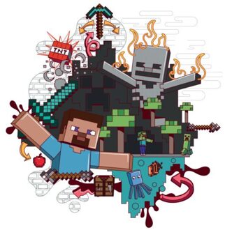 Minecraft Wall Art Unisex T-Shirt - White - XS