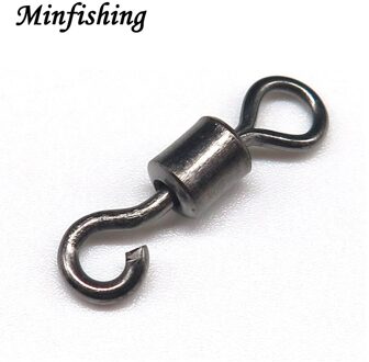 Minfishing 100 stks Open Rolling Wartels Gebruik Vissen Wartels Snap Barrel Swivel Vissen Connector Vissen Haak 15mm 33kg