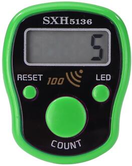 Mini 0-99999 Lcd Display Alarm Teller Led Lichtgevende Nachtlampje Display Elektronische Telapparaat Voor Naaien Vinger Teller groen