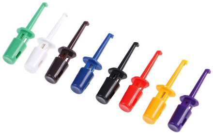 Mini 12 Stuks Of 10 Stuks Enkele Test Hook Clip Test Probe Voor Elektronische Testen Ic Grabber Grote Ronde Krokodil clip Hook Test Clip willekeurig 10stk