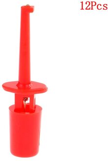 Mini 12Pcs/10 Pcs Enkele Test Hook Clip Test Probe Voor Elektronische Testen Ic Grabber Grote Ronde Krokodil clip Hook Test Clip rood 12stk