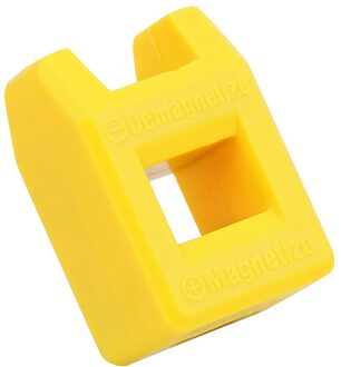 Mini 2 In 1 Schroevendraaier Tool Porselein Demagnetizer Magnetizer Degausser Krachtige Snel Porselein Demagnetisatie Vullen geel
