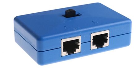 Mini 2 Poorten Rj45 Innerlijke/Externe Netwerk Switch Splitter Doos Vermijd Kabel Plug
