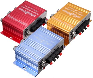 Mini 20W * 20W Hifi Stereo Audio Versterker Amp Voor Auto MP3 Fm Radio Boot 2 Kanaals Stereo dvd Speaker Blauw Rood