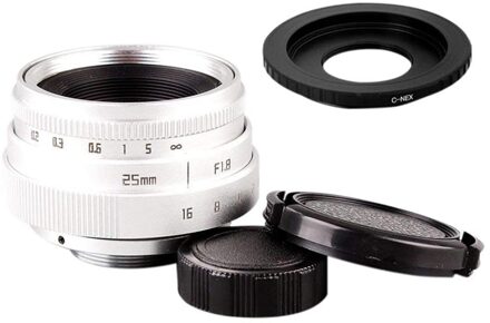 Mini 25Mm F1.8 APS-C Televisie Cctv Lens + 16Mm C Mount Film Lens Sony E-Mount nex Camera Lens Adapter
