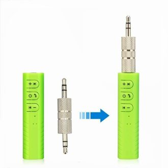Mini 3.5Mm Jack Bluetooth Car Handsfree Kit Muziek Audio Receiver Adapter Auto Bluetooth Aux Transmetteur Bluetooth Voiture groen