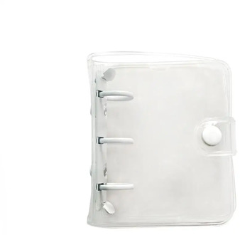 Mini 3 Hole Spiral Notebook Loose Leaf Binder Planner Book PP Diary Transparent Zip PVC Bag Cover Loose-leaf Paper Accessor M1Q7